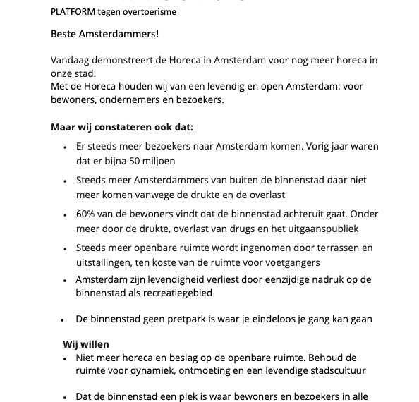 Niet meer horeca
